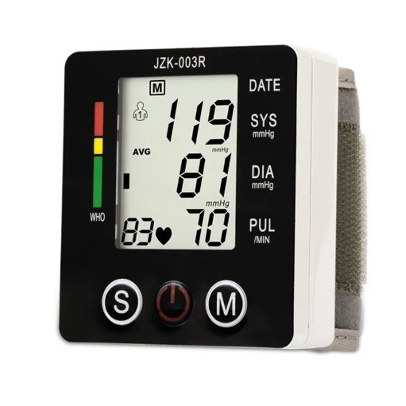 Portable Digital Blood Pressure Monitor Wrist Sphygmomanometer Blood Pressure Tonometer Automatic Helth Care Pressure Device (2)