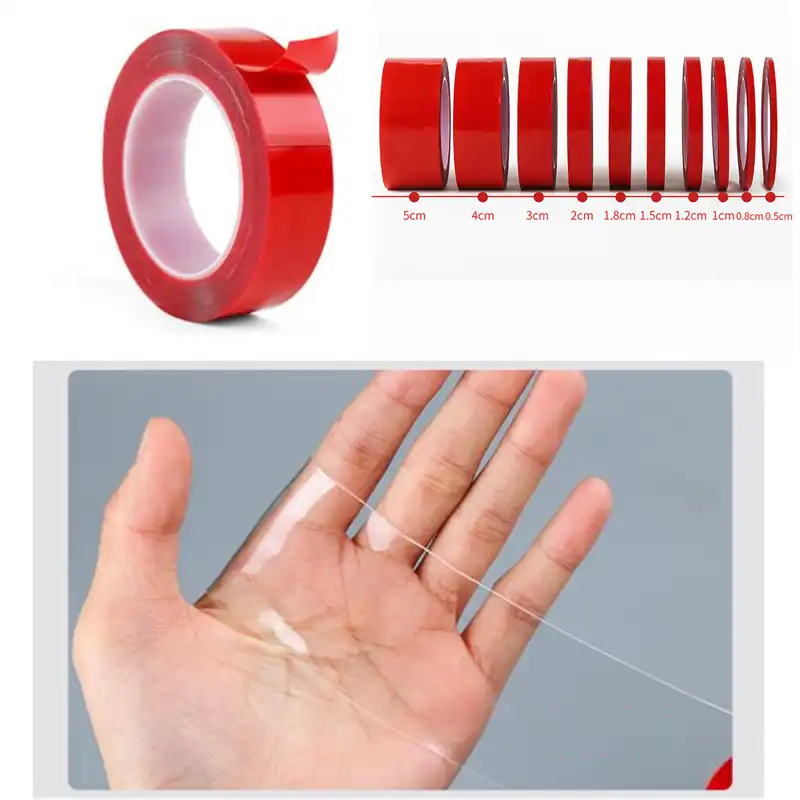 5 10 15 mm Transparent Silikon Doppelseitiges Klebeband Aufkleber Fur Auto Styling Wand Hause Hohe Festigkeit Keine Spuren Klebstoff Aufkleber Kfz Innenraum Aufkleber Aliexpress