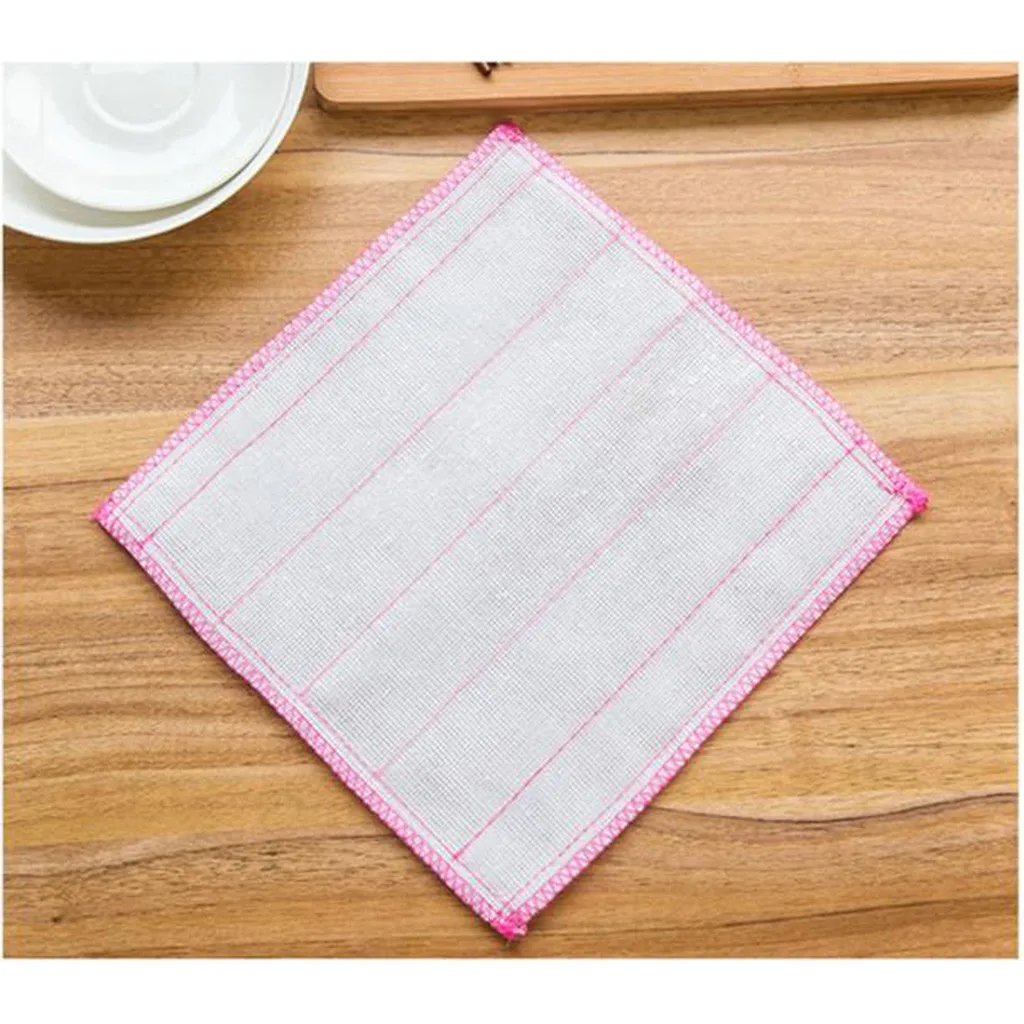 Wash Towel New 5pcs Washing Cloths Dishcloths Rags Towel Bamboo Fiber Home Housework Car Cleaning Kitchen Absorbent 19jun21