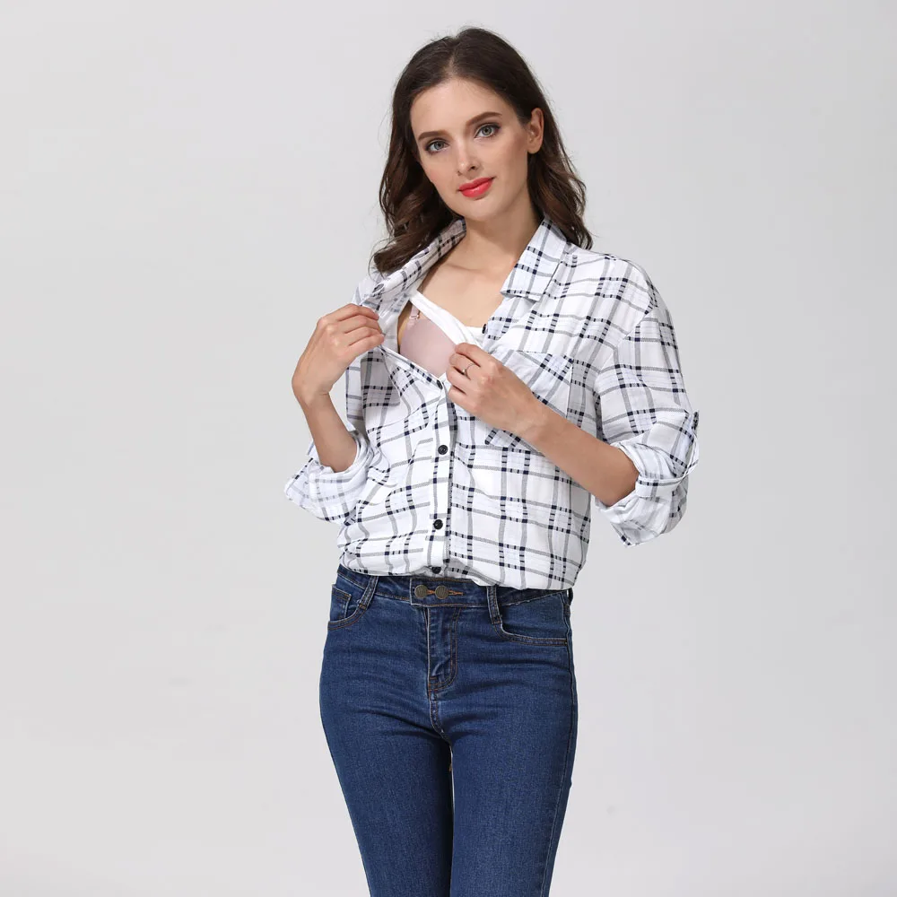 Emotion Moms New Loose fashion Maternity clothes Long Maternity Tops Nursing top Breastfeeding t-shirt for pregnant women 