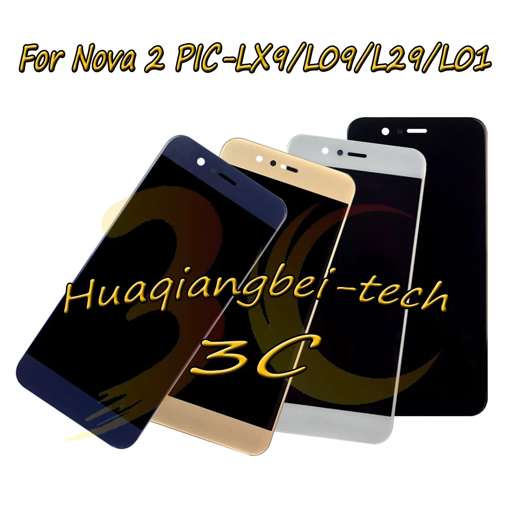 

Новинка 5,0 дюйма для Huawei Nova 2 PIC-LX9 PIC-L09 PIC-L29 PIC-L01 Полный ЖК-дисплей + цифровой преобразователь сенсорного экрана в сборе 100% протестирован