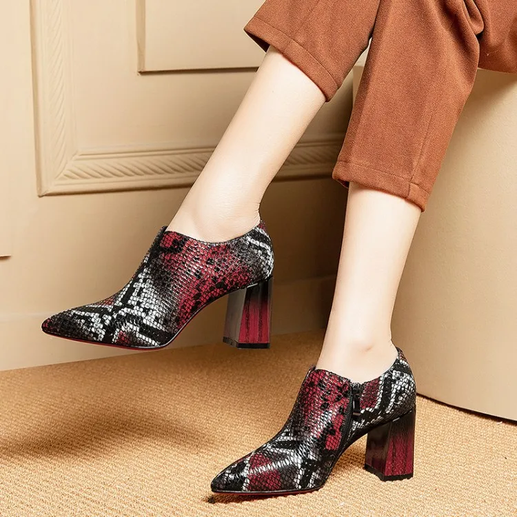 

zorssar 2019 women pumps Soft Sheepskin autumn spring zippers floral color pointed toe high heels shoes party dress wedding
