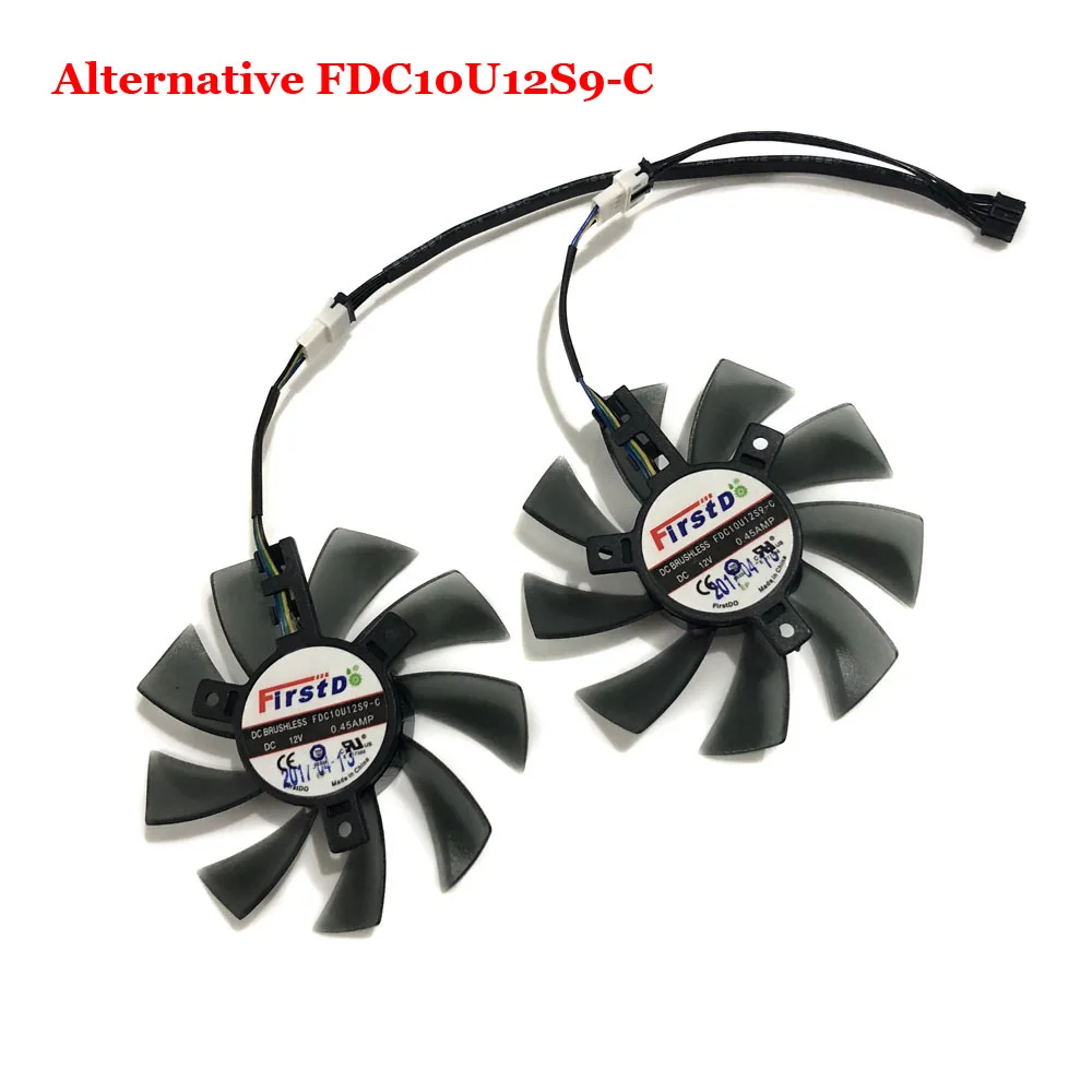 2pcs/set FDC10U12S9-C RX 570 GPU VGA Cooler Fans As Replacement For HIS RX 570 IceQ X/TURBO RX480 Video Graphics Card Cooling