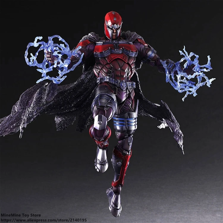 

DISNEY Marvel X Men Magneto 25cm Action Figure Anime Mini doll Decoration PVC Collection Figurine Toy model for children gift