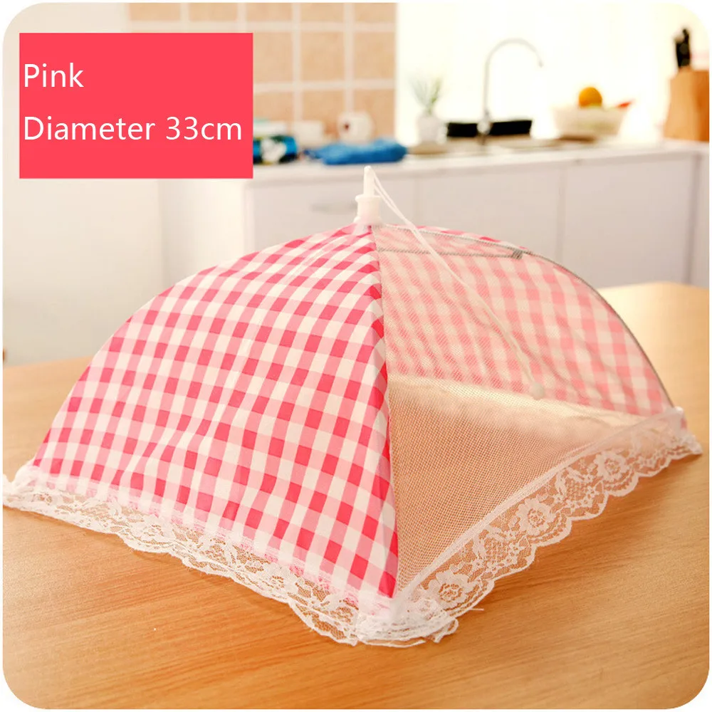 Kitchen Folded Food Cover umbrella Hygiene Grid Style Kitchen Food Dish Cover Kitchenware Practical Kitchen Tools#5