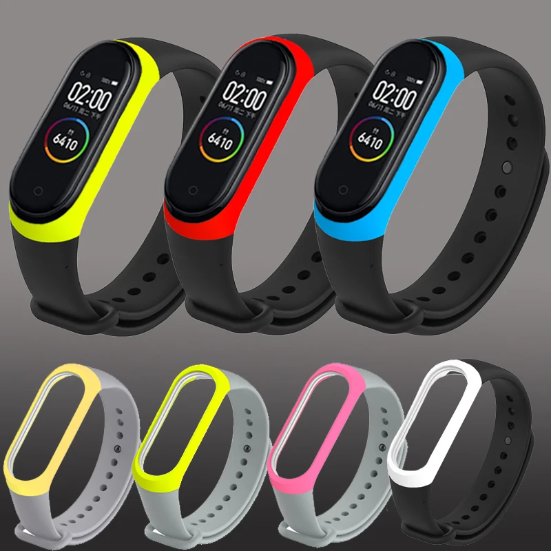 Mi Band 4 strap sport Silicone watch wrist Bracelet miband3 strap ...