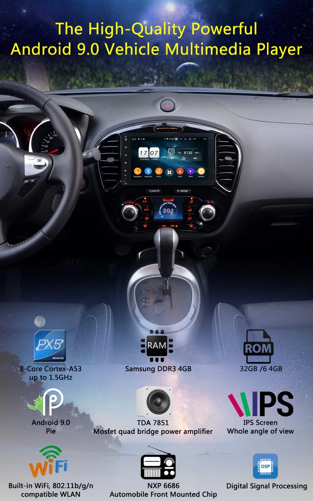 Discount 8" IPS 8Core 4G +64G Android 9.0 Car DVD Radio GPS Navi For Nissan Juke YF15 Infiniti ESQ 2016 2017 CarPlay Parrot BT Adas 1 Discount 8" IPS 8Core 4G +64G Android 9.0 Car DVD Radio GPS Navi For Nissan Juke YF15 Infiniti ESQ 2016 2017 CarPlay Parrot BT Adas 1