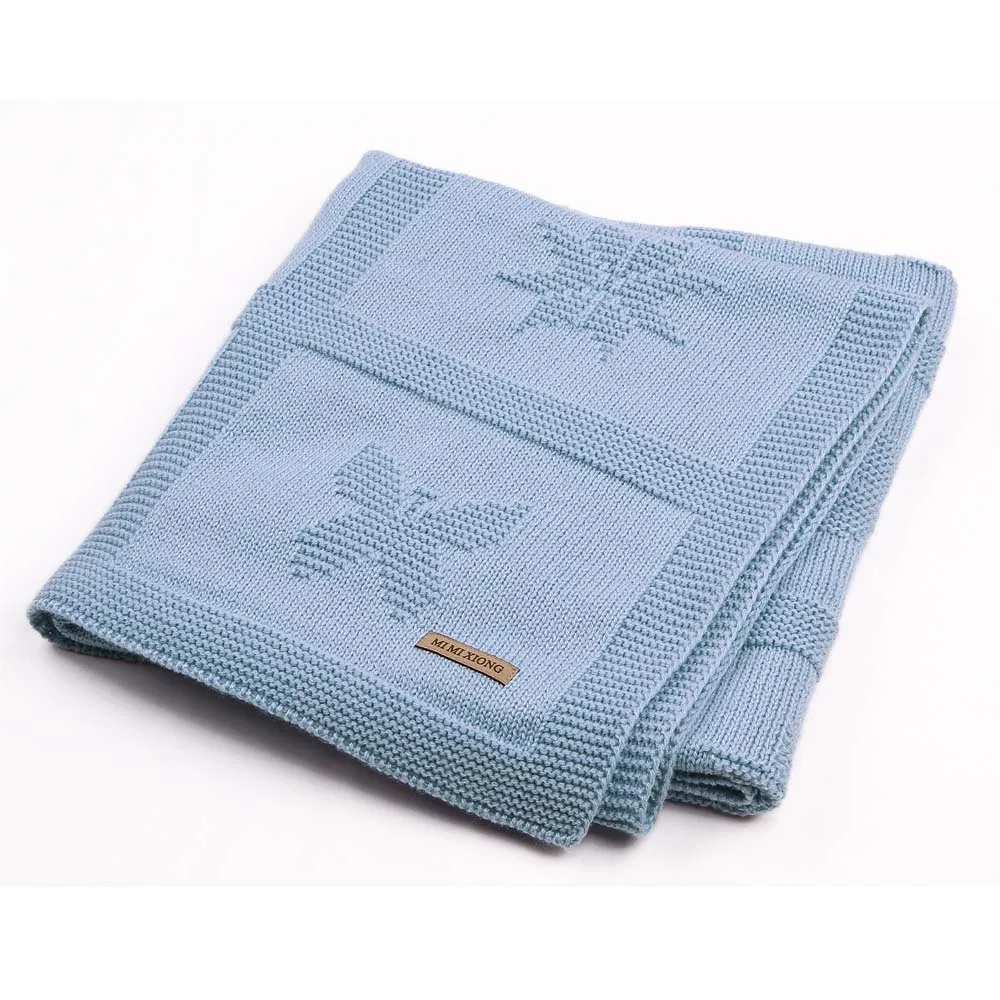 Baby Blanket Knitted For Newborn Soft Toddler Infant Kids Swaddling Wrap Bedding Blankets Solid Children Stroller Linens 95*75cm