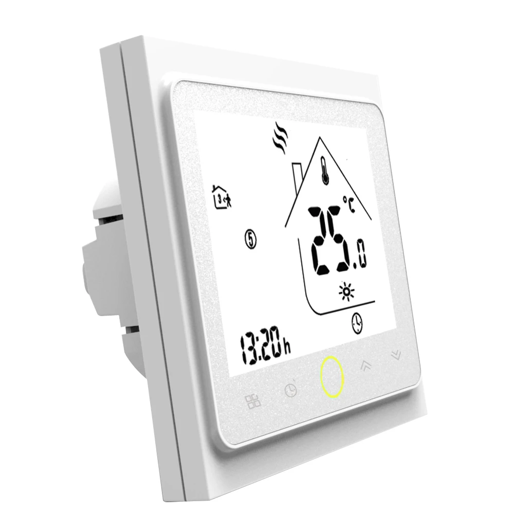 Термостат Программируемый датчик modbus NTC датчик 16A Электрический нагревательный ЖК-сенсорный экран зимний комнатный термостат температура - Цвет: white