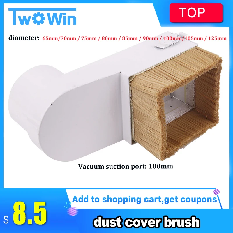 

CNC Dust Cover Brush 70mm/85mm/90mm/100mm Diameter Vaccumn Cleaner Easy Clearing For CNC Milling Machine