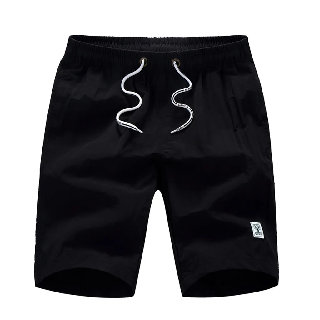 

Men's Casual Fashion Pure Color Beach Pocket Surfing Swimming Loose Short Pants men swimwear trunks #XTN