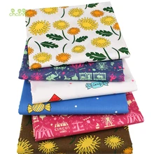 Chainho, 6 шт. Цветочная серия, печать твиловая, хлопковая ткань, Лоскутная Ткань, DIY шитье и квилтинг жир четверти материал для малышей и детей