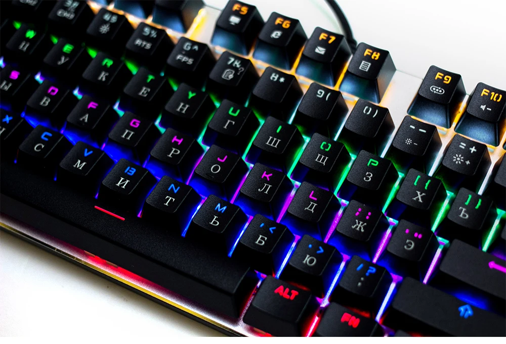 Me Too Original gaming Mechanical Keyboard 87 key Wired keyboard blue/red/black switch Backlit Keyboard English/Russian/Spanish