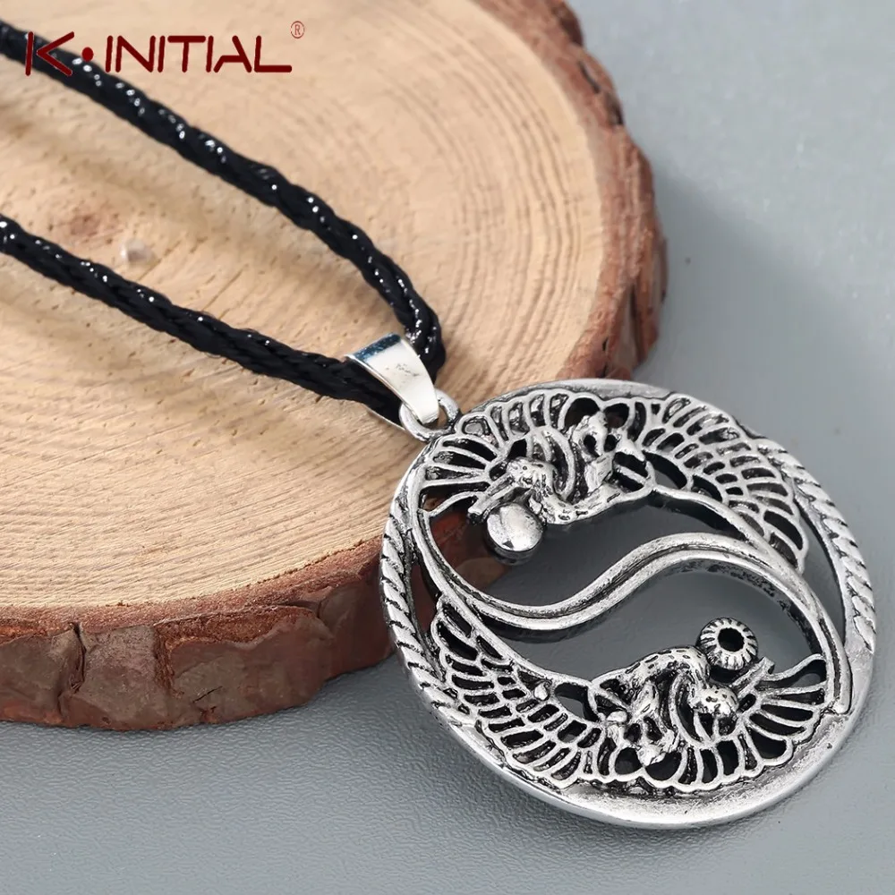 Китайский даосизм Kinitial знак из 8 винтажных схем подвеска ожерелье амулеты Инь