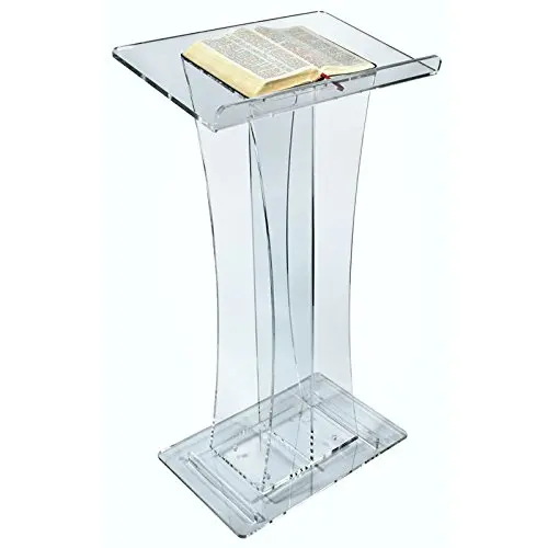 Crystal Elegant Gebogen Acryl Lessenaar Of Plexiglas Podium