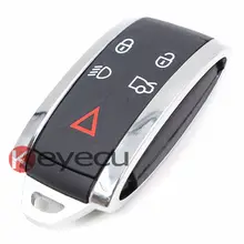 Замена Smart Key Shell Дистанционного Ключа Дело Брелок 5 Кнопка + Пустой ключ Uncut для JAGUAR S-Type XF XK XKR 2007 +