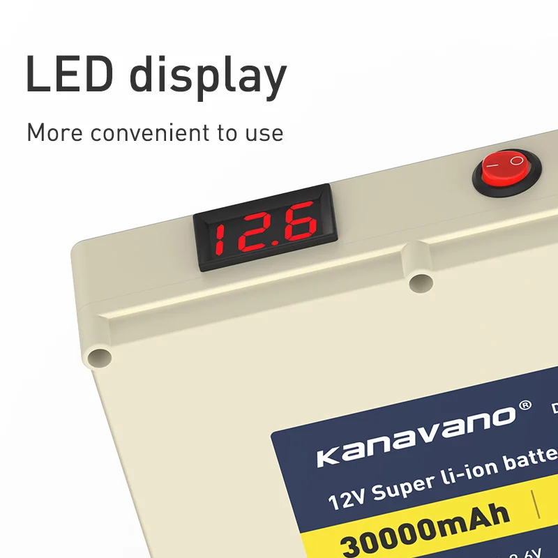 12V 30ah 18650 Перезаряжаемые литий-ионный Батарея пакет Портативный супер Ёмкость Li-ion LiFePO4 сотовый телефон с USB или экран и BMS