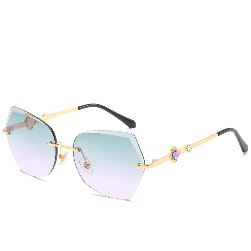 Новое классическое стекло Feminio Модные женские солнцезащитные очки бренда класса «Люкс» стеклянные Фиолетовые женские ретро солнцезащитные очки es дизайн классический - Цвет линз: green