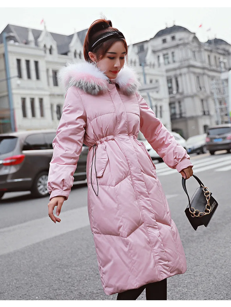 2018 Women Winter Parkas Long Jackets And Coats Adjustable Waist Female Thick Warm Coats Overknee Padded Outwear Jacket AS040 (9)