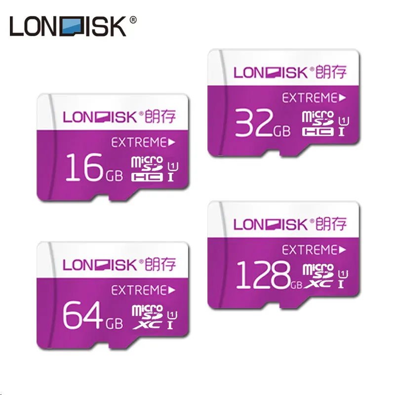 Londisk Горячей Продажи MicroSD Карты 16 ГБ 32 ГБ 64 ГБ 128 ГБ Флэш-карта памяти ПАМЯТИ SDXC SDHC UHS-1 Class10 Для Мобильного телефона Pad камера