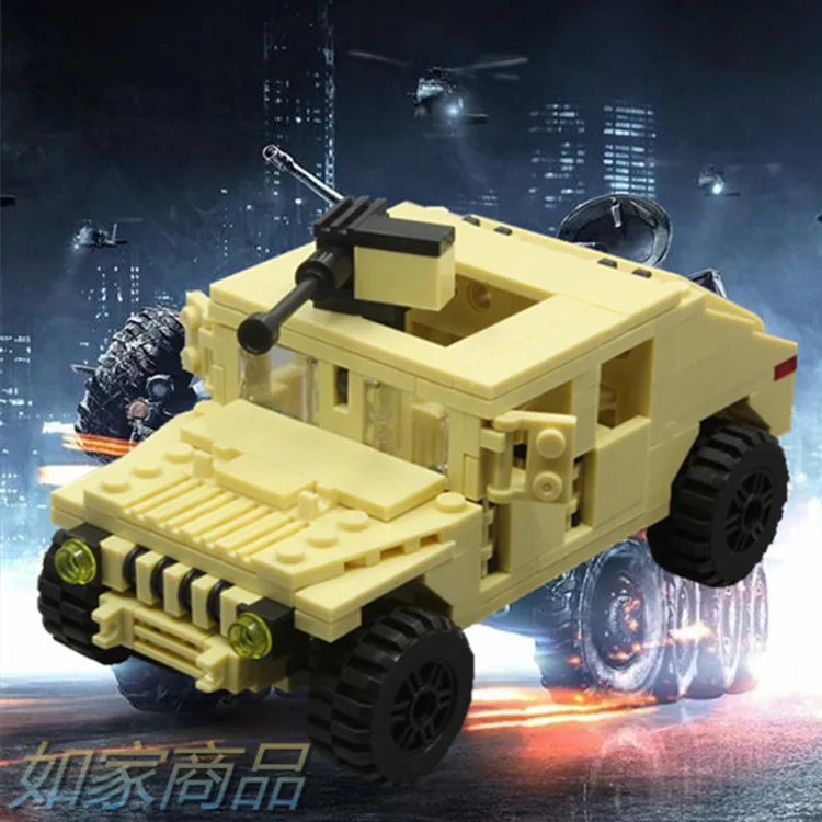 MOC 232 шт. Hummer Полиции SWAT Морской Пехоты RPG Сокол Коммандос Строительный Блок