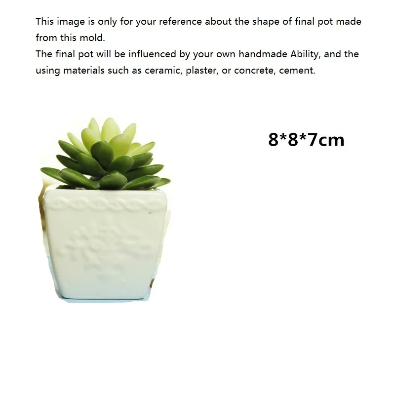 Ceramic Clay Making Tool Flower Pot Making Silicone Concrete Planter Mold DIY Cement Flower Pot Mould