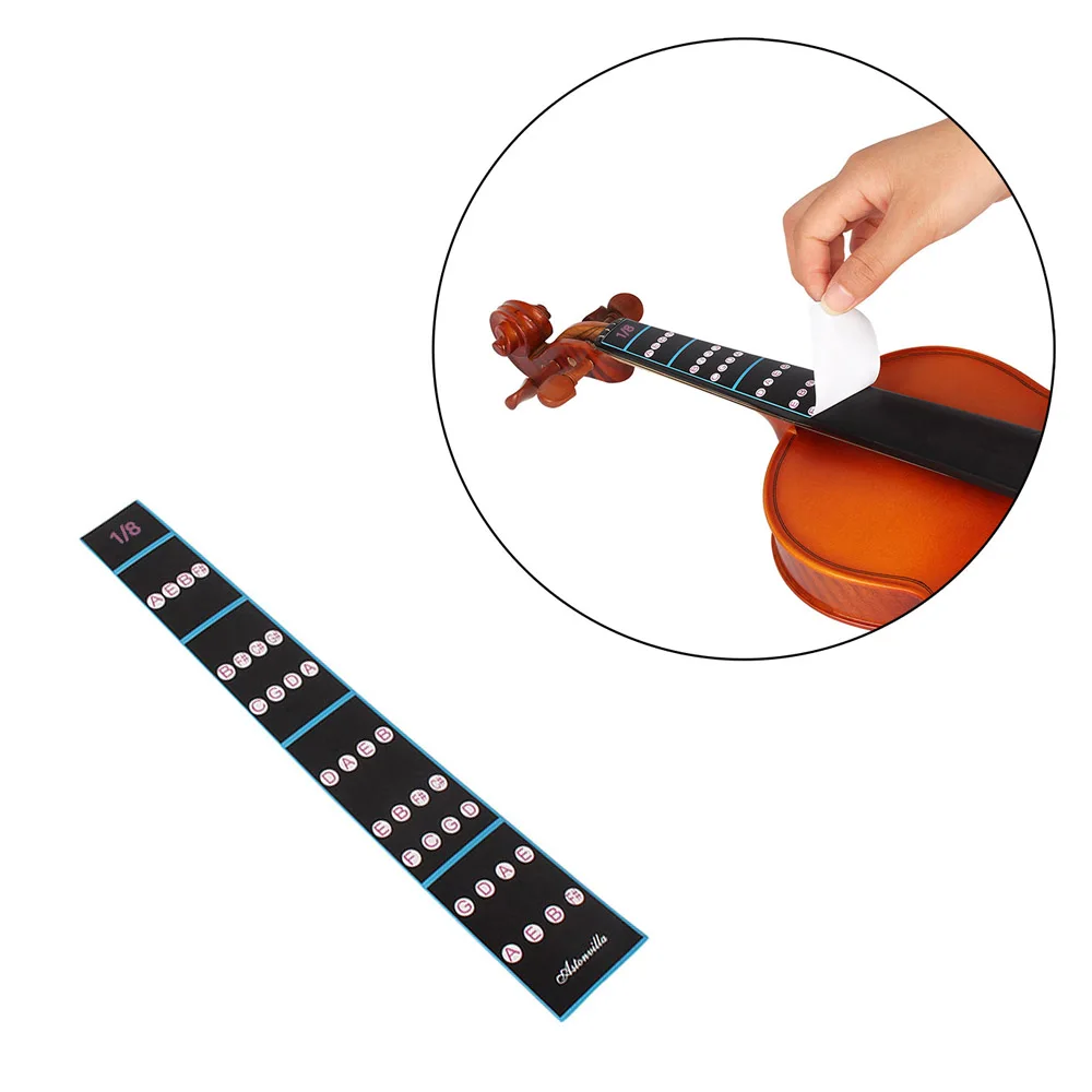 

4/4 Violin Fiddle Finger Guide Fingerboard Sticker Label Intonation Chart Fretboard Marker for Practice Beginners