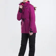 Водонепроницаемая ветрозащитная куртка для туристических походов со штанами для женщин лыжные костюмы Лыжная куртка и штаны сноуборд Костюмы Зимняя Одежда