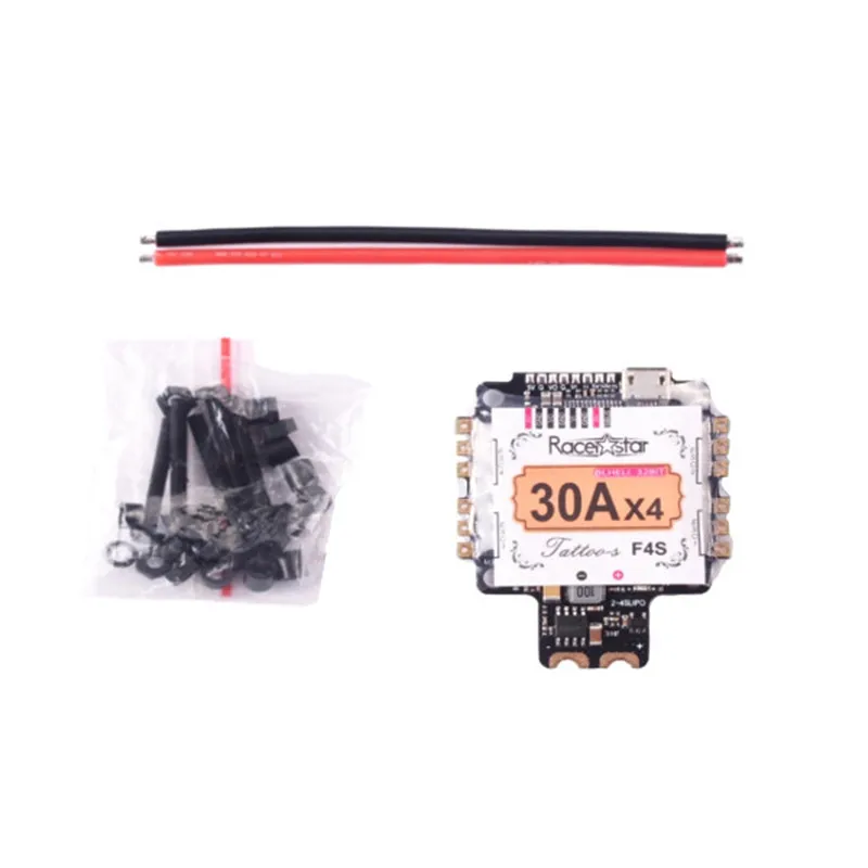Racerstar TattooF4S 30A BLHELI_32 4в1 ESC 5 в BEC w/F4 Контроллер полета AIO OSD BEC Датчик тока для Радиоуправляемый гонщик гоночный Дрон