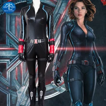 The Avengers: Age of Ultron Black Widow Natasha Romanoff Cosplay Costume Women Tight Sexy Jumpsuit Movie Role Full Suits NEW