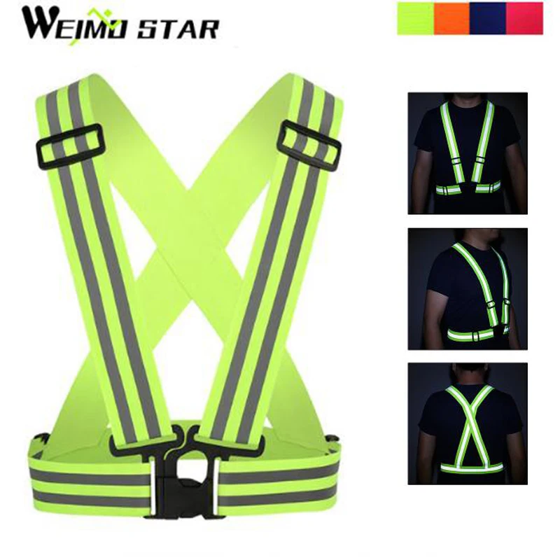 Cycing Vest Outdoor Sports 4cm Reflective Bike Vest Lightweight