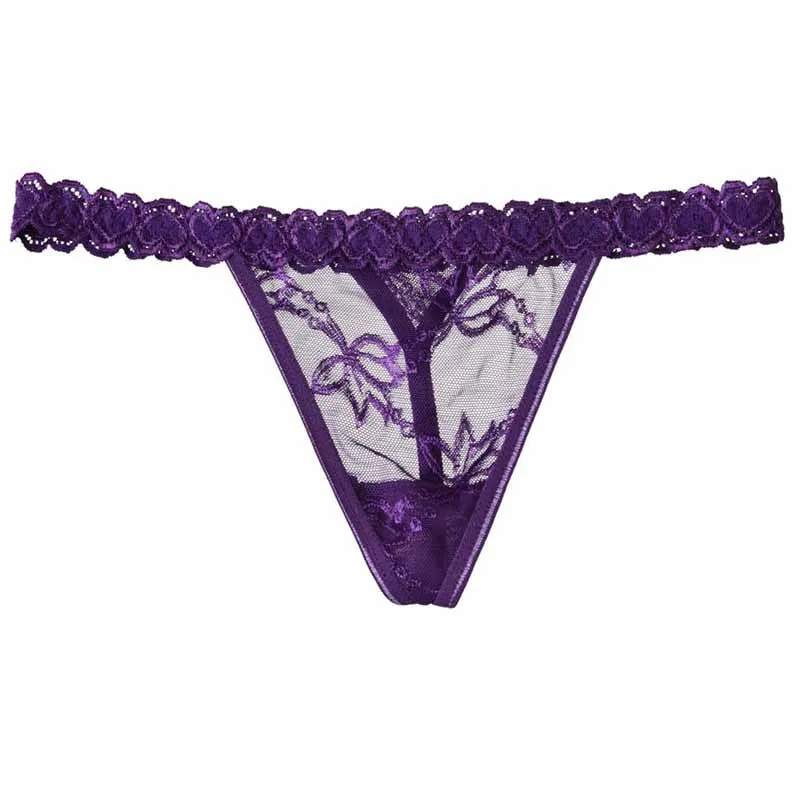 Women's Panties Sexy G string Tong Transparent Lace Underwear lingerie ...