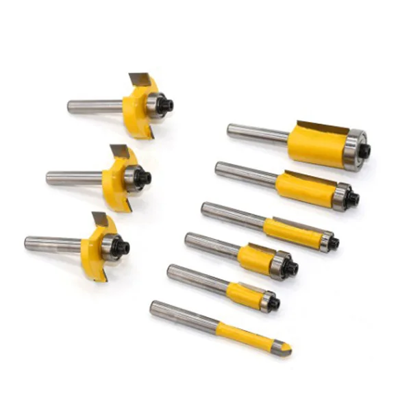 35Pcs 1/4 Inch(6.35Mm) Shank Router Bit Set Wood Woodworking Cutter Trimming Knife Forming Milling W/ Wood Case Box