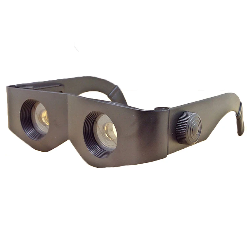 

Black Fishing Sunglasses Zoomies Hands Free Product Multifunctional Magnifier Mirror Telescope 400% Magnification Binoculars