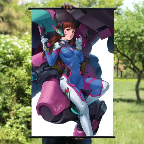 Anime Game Overwatch OW D.VA HD Print Home Decor Poster Wall Scroll Gift 40*60cm 