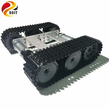 

mini TP100 Silver Robot Tank Chassis Tracked Car with Dual DC 9V Motor for Arduino DIY RC Robot Toy Part