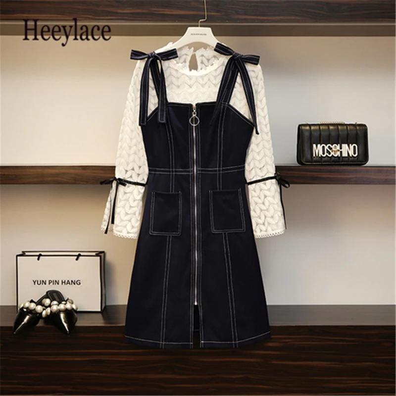 

Plus Size 2019 Summer Autumn Lace Up Printed Heart Blouses Chiffon Shirts + Casual Black Pants Women 2 Pieces Set Pant Suits 5XL