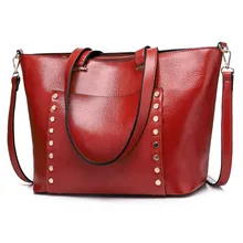 High Quality Women Messenger Bags Rivet Leather Casual Tassel Handbags Female Vintage Big Tote Ladies Shoulder Bag sac a main women handbag genuine leather shoulder bags ladies casual tote high quality vintage solid rivet crossbody female messenger bags