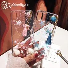 Qianliyao для iPhone XS чехол для Max XR милый 3D жемчуг раковины кисточки мягкий чехол для iPhone 6 6S 7 8 Plus X 11 Pro Max чехол s
