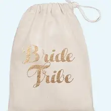 Изготовленный На Заказ надпись «Bride Tribe» девичник вечерние сумка, свадебный сувенир подарок муслиновые мешки девичник похмелья восстановления набор для выживания