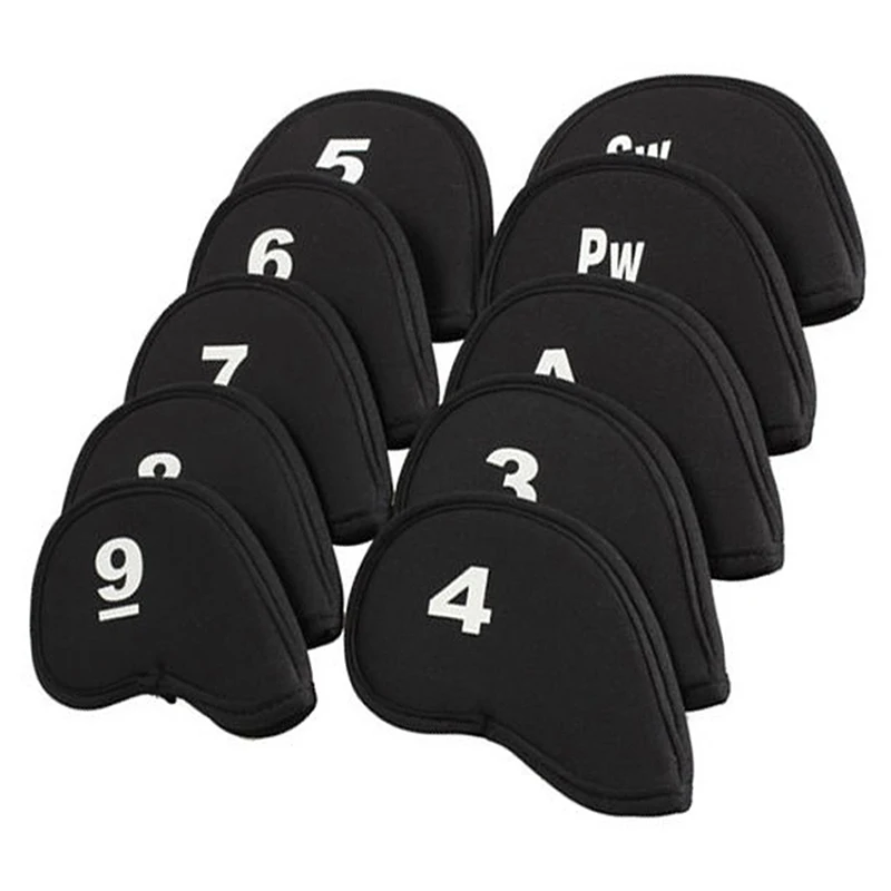 جولف المعدات الملحقات غطاء الرأس تسكع رئيس الحديد حامي مجموعة النيوبرين الأسود