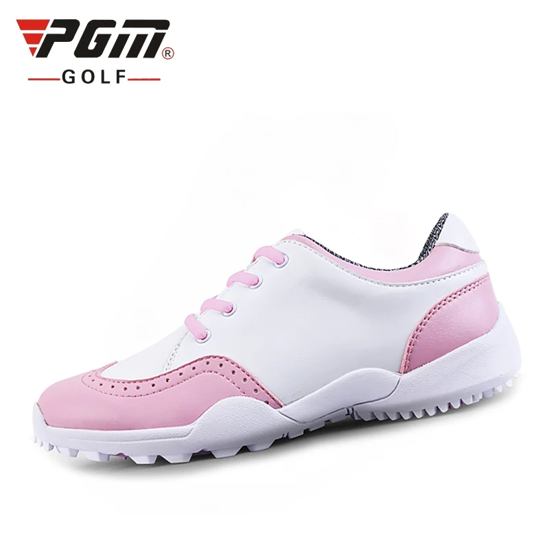 Pgm/женский кожаный светильник; обувь для гольфа; нескользящие Нескользящие кроссовки для гольфа; Водонепроницаемая амортизирующая обувь; AA10103