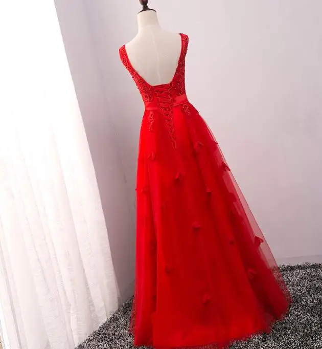 VENSANAC Lace Flowers V Neck Sash Long A Line Evening Dresses 2018 Elegant Sequined Party Appliques Tulle Prom Gowns VENSANAC Lace Flowers V Neck Sash Long A Line Evening Dresses 2018 Elegant Sequined Party Appliques Tulle Prom Gowns