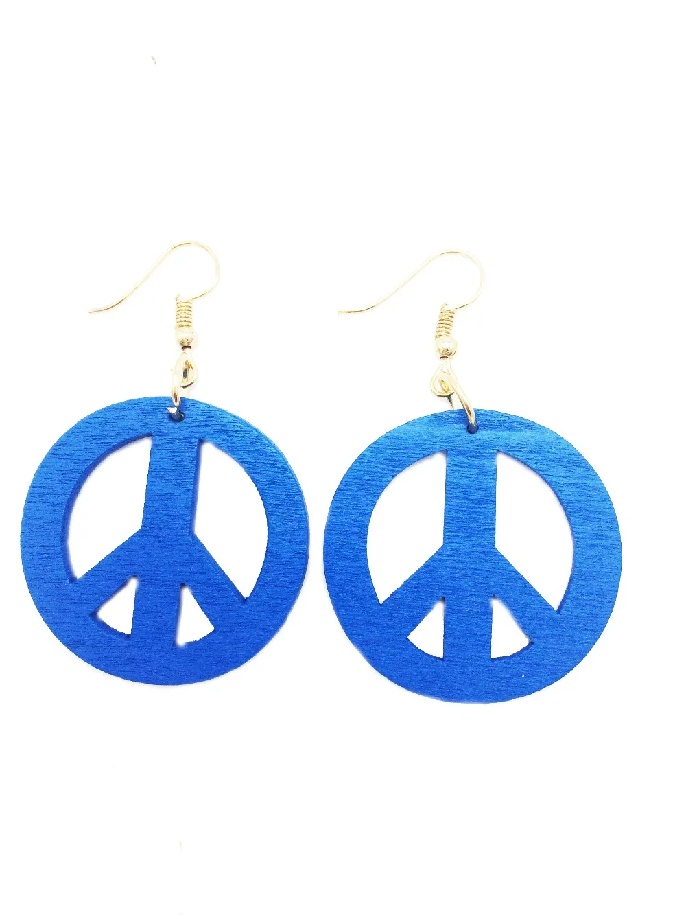 Dream-it-possible multicor cheap Fashion Anti-war peace sign Wooden Earrings For Women 2018 new jewelry wood cute round hoop Fashion Jewelry
