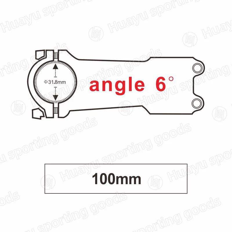 Keddie алюминиевый сплав и карбоновый вынос руля велосипеда шоссейный велосипед легкий ствол MTB/углеродный ствол 31,8*80/90/100/110 мм - Цвет: 6 angle x 100mm