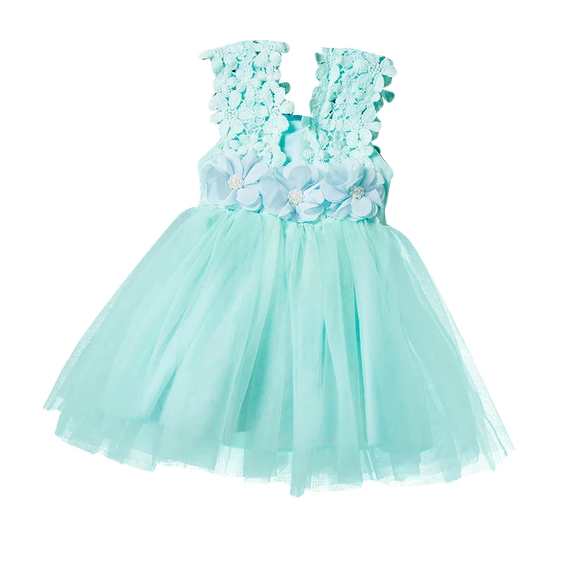 

Baby Girl Christening Gowns Kid Girls Wedding Party Dress for Children Girl Princess Flowers Dresses Infant Baptism Clothes 2018