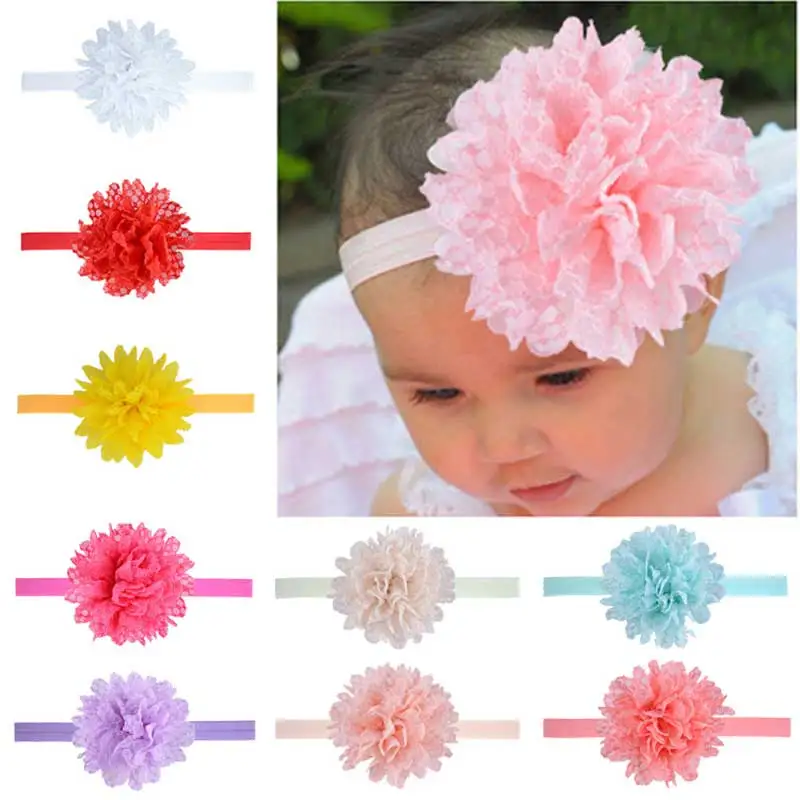 

Cute baby headband big flower hair band girl newborn children's headwear headband photography props children's hair accessories