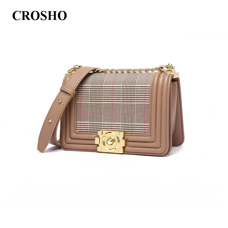 

CROSHO Women's Bag Single Shoulder Crossbody Fashion Handbag Plaid