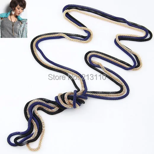 Kymyad Fashion Vintage Jewelry Multi Layer Necklaces Link Chains Women Long Collier Femme Sweater | Украшения и аксессуары