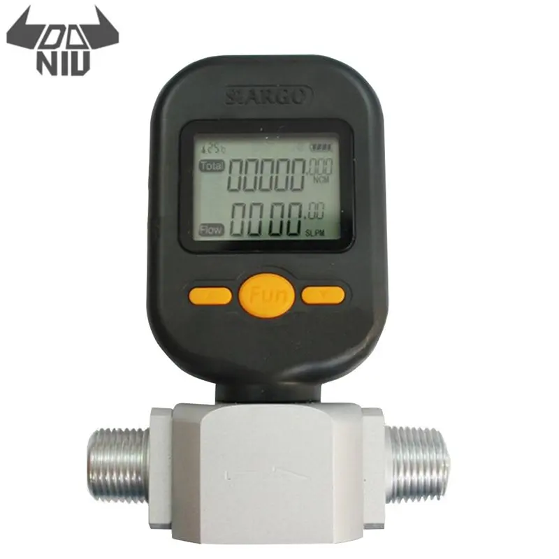  DANIU New Portable MF5712 Flow Meter 200L/min Digital Gas Air Nitrogen Oxygen Mass Flow Meter Rs485